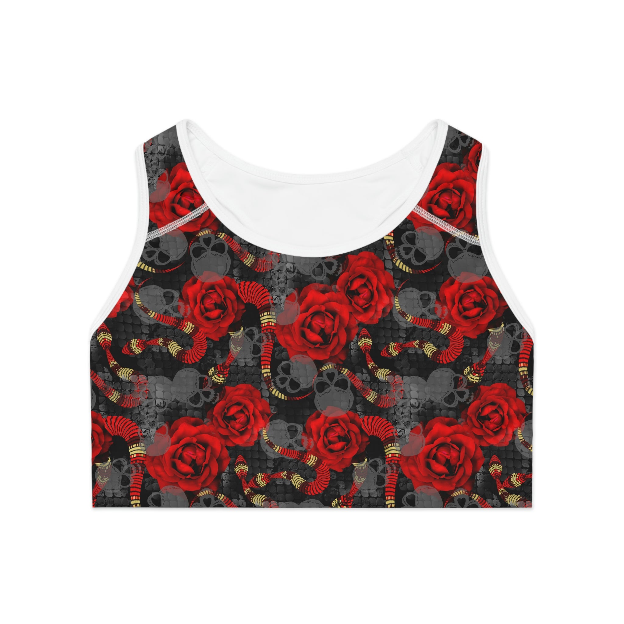 Skulls & Roses Sports Bra
